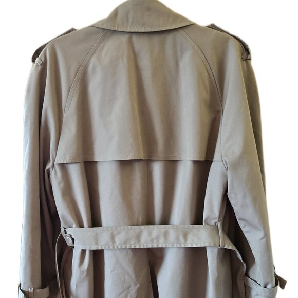 Vintage London Towne Tan Trench Coat Men's Size 38 - Picture 3 of 4